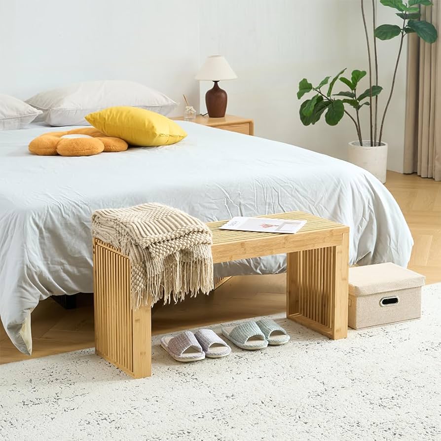 竹製 チェア ベンチ 椅子 和家具 レトロ リビング 寝室 インテリア 家庭用 Amazon｜VaLaVie ダイニングベンチ 玄関椅子 リビングルーム